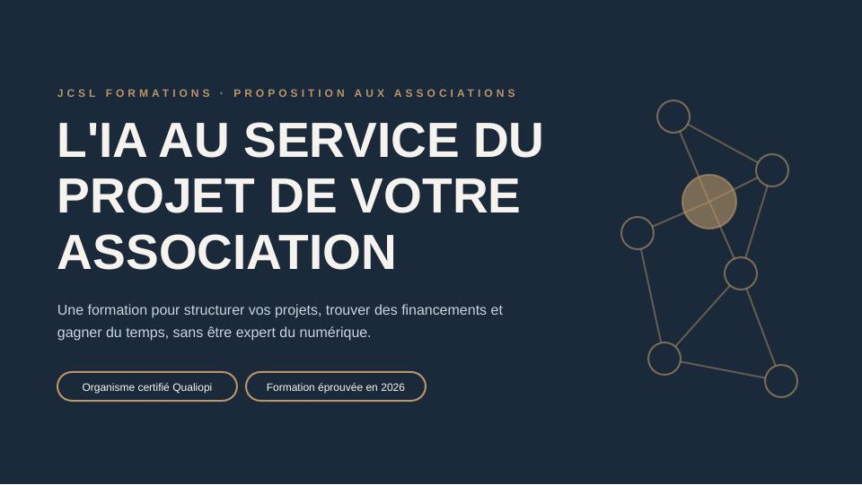 Couverture de la présentation pour les associations