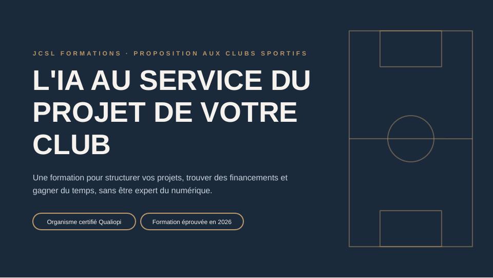 Couverture de la présentation pour les clubs sportifs